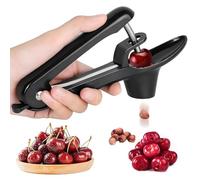 Poraceous Deshuesador de Cerezas, Deshuesador de Cerezas y Aceitunas, Acero Cereza Deshuesar Herramientas Corer Inoxidable Remover Tool Descorazonador Herramienta, para Cereza y Aceituna(Negro)