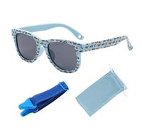 poraceous Gafas de Sol para Niños de 3 a 8 Años, Protección Polarizada UV400, Montura Flexible y Blanda, Gafas Sols Bebe con Correa Ajustable Gafass de Sols Niño para 0 48 Meses Niños y Niñas