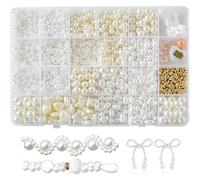 poraceous Kit para Hacer Pulseras Niñas, Abalorios para Hacer Pulseras, Cuentas para Pulsera, Cuentas Pulsera Niños, Kit para Hacers para Joyas, Collares, Pendientes, Navidad Cumpleaños