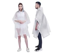 poraceous Poncho de Lluvia Impermeable, 3 en 1 Multifuncional Ligero Chubasquero, Paquete Poncho de Lluvia Reutilizable con Capucha, para Ciclismo, Senderismo, Camping, Actividades al Aire Libre