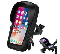 poraceous Soporte Movil Bicicleta Impermeable Soporte Movil Moto, Bolsa Bici con Soporte para Telefono Móvil, Rotación de 360 ° para Teléfono Inteligente Móvil de 4,7-7,0 Pulgadas (Negro)