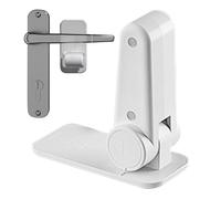 Porce de palanca adhesiva de bloqueo de puerta infantil L0CK - Trampa de seguridad de diseño minimalista | Autoadhesivo No-Drill D00R Stopper | Fácil operación para adultos para