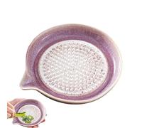 Porcelain Pulp Maker, Manual Puree System, 6.3 Inches Lightweight with Glazed, Ergonomic Finger Support Bowl, Vegetable Dish with Grooved Rim, Onion Pulper for Home Kitchen Meal Prep