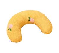 Porceosy Almohada en forma de U para gatos y perros pequeños, cojín de dormir de felpa suave con bonito bordado de melocotón, cómoda cama de apoyo para el cuello para gatitos y cachorros, descanso en