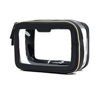 Porceosy Bolsa transparente de almacenamiento de maquillaje para cosméticos de viaje, seguro que aquí está un título del producto para cierre de cremallera descrito, impermeable, visible, portátil,
