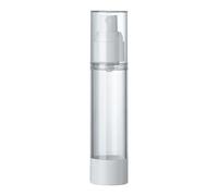 Porceosy Botellas recargables de viaje con bomba sin aire, recipientes transparentes a prueba de fugas con bomba de loción y spray de niebla fina, almacenamiento vacío de cosméticos de 15/30/50/100 ml