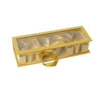 Porceosy Celebrations - Caja de flores de papel recargable, regalo para mamá, con forma de letra vacía, diseño de ventana transparente, rectangular, cartón, fresa, embalaje decorativo, jabón,