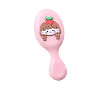 Porceosy Cepillo para desenredar el cabello sin dolor, para masajear el cuero cabelludo, para niñas, mini cerdas suaves, diseño de dibujos animados, diseño de animales, peine portátil para niños, L