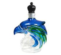 Porceosy Decantador de whisky en forma de águila de 350 ml, botella de cristal sin plomo con tapón hermético, decoración de bar de animales 3D, regalo para los amantes de los espíritus bourbones