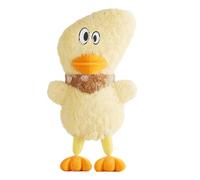 Porceosy Juguete de pato de peluche para perros con chirriador, juguete de peluche suave para perros pequeños y medianos, lindo juguete para cachorros en forma de ganso para entrenamiento interactivo