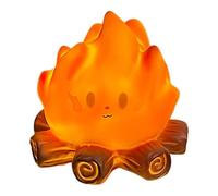 Porceosy Mini lámpara de fogata simulada, sin llama abierta, luz nocturna LED segura, efecto de llama realista, para decoración de interiores, fiesta, Halloween, luz cálida de mesa de Navidad