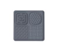 Porceosy Quadrant Design - Alfombrilla para mascotas con ventosa, seguro que aquí hay un título de producto para listar silicona de alimentación lenta con agarre, sin BPA, color gris mantequilla de