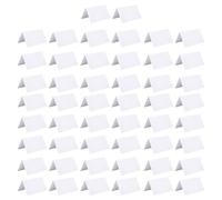 Porceosy Tarjetas de escritorio compatibles con marcadores, 50 unidades, tarjetas de lugar blancas en blanco, tarjetas de nombre para bodas, mesas de asientos, nombres de invitados, 50 unidades