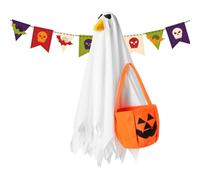 Porch Animal Sculpture Outfit Set, Halloween Ghost Clothing Kit, 23 Inches Elastic Costume Accessories, Weatherproof Figurine Dress Up for Yard Terrace Party Porch Gathering
