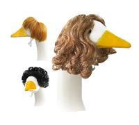 Porch Duck Wig - 3 piezas Yard Duck Cosplay Costume Wig | Funny Decorative Headgear And Hair Accessories Set for Garden Decor, Easter Celebrations, Christmas, Wedding Events, And Themed Parties