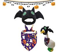 Porch Geese Outfits, Halloween Bat Costume Kit, Duck Statue Clothes, Decorative Lawn Dress Up, Funny Outdoor Decoration, Ideal for Desk, Garden, Backyard, House, Party, Classroom