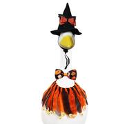 Porch Geese Outfits, Halloween Porch Hat, Orange Bow Tie, Skirt Set Costume, Animal Sculpture Dress Up, Ideal for 23 Inches, Festival, Yard, Outdoor, Terrace, Decoration, 55g