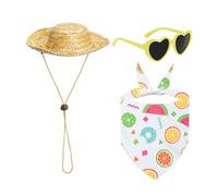 Porch Geese Outfits, Porch Duck Hats, Clothes and Sunglasses Straw Hat, Fun Stylish Design, Ideal for Cement Animal Home Furnishings, Window Display, Poolside & Beach Parties
