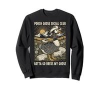 Porch Goose Club Social Vaquero Ganso Granja Humor Animal Sudadera