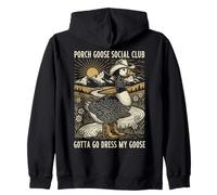 Porch Goose Club Social Vaquero Ganso Granja Humor Animal Sudadera con Capucha