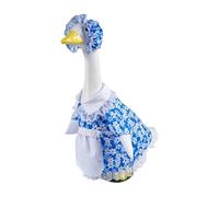 Porch Goose Outfit - Vestido Pastoral De Primavera De 23 Pulgadas, Sombrero Estilo Mucama | Disfraz Ďe Ganso Đe Hormigón Para Jardín, Ropa D́e Jardín Resistente A Los Rayos UV | Decoración Del