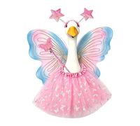 Porch Goose Outfits - Butterfly Wings Costume, Lawn Cement Goose Statue Clo