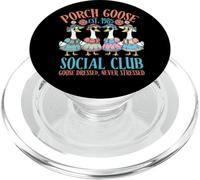 Porch Goose Social Club Gotta Go Dress Funny Silly Geese PopSockets PopGrip para MagSafe