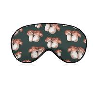 Porcini Mushroom Sleep Mask Night Cover Eye para mujeres y hombres BlockLight para avión, viaje, siesta, correa ajustable