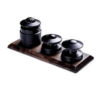 Porción para extracción estable, juego completo de accesorios con soporte de almacenamiento de madera para baristas