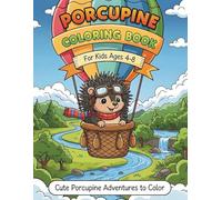 Porcupine Coloring Book for Kids Ages 4-8: 50 Big, Funny, and Cute Porcupine Coloring Pages: A Jumbo Activity Book with Adorable Forest Animals, Silly ... and Hours of Creative Fun for Boys and Girls