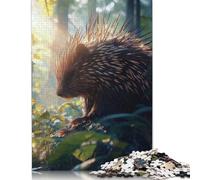 Porcupine in Forest Puzzle Imposible,desafío para Adultos Entretenimiento Creativo 1000 Piezas Obra De Arte De Juego De para Adultos, Regalos A Partir De 14 Años 1000pcs (40x28cm)