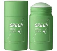 Poreless Deep Cleanse Mask Stick Green Tea, Green Tea Purifying Clay Stick Mask,Deep Clean Pore, Improves Skin for All Skin Types (2 Pcs)