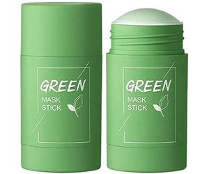 Poreless Deep Cleanse Mask Stick Green Tea, Green Tea Purifying Clay Stick Mask,Deep Clean Pore, Improves Skin for All Skin Types (2 Pcs)