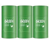 Poreless Deep Cleanse Mask Stick Green Tea, GreenTea Purifying Clay Stick Mask, GreenTea Mask Stick for Face, Deep Clean Pore for All Skin Types (1, 3pcs)