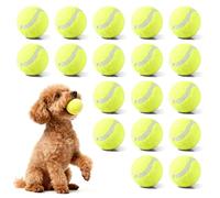PORFOYO 18 pelotas de tenis para perros, ocio pelota de tenis de 5 cm, pelotas de tenis para perros, pelotas de entrenamiento para el tiempo libre para la enseñanza, máquina automática para lanzar