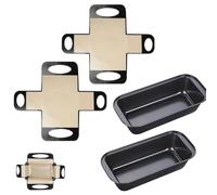 PORFOYO 2 moldes de pan para hornear, 25,7 × 13 × 5,8 cm, con alfombrilla para horno, pan, 2 unidades para tostadas
