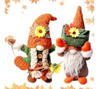 PORFOYO 2 Piezas Gnomo Navideños, Gnomos Navidad Gnomo Otoño Gnomos de Peluche para la Otoño Decoración de la Mesa del Hogar Thanksgiving Navidad