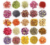 PORFOYO 25 Tipos Flores Secas Naturales,Naturales Flores Secas Manualidades,Flores Secass Mezcladas para Manualidades Tarjetas Álbum Recorte Velas