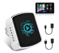 PORFOYO Adaptador inalámbrico CarPlay, adaptador inalámbrico CarPlay, convierte el CarPlay con cable en CarPlay inalámbrico, diseño mini USB con botón de reinicio, compatible con iPhone iOS 10+ y