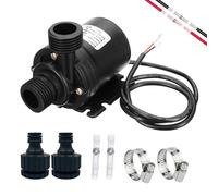 PORFOYO Bomba de Agua 12V Pequeña 800L/H 5M, Sumergible Sin Escobillas, Negro, para Estanque Acuario Tanque de Peces Fuente Solar Piscina Sistema de Circulación