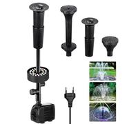 PORFOYO Bomba para fuente exterior de 220 V, bomba para estanque con filtro, pequeña con luz, bomba de agua para arroyos, bomba de filtro de estanque, para jardines, estanques, fuentes, silenciosa