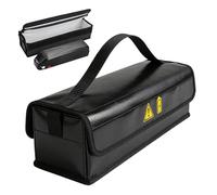 PORFOYO Caja ignífuga para baterías, 2 unidades, resistente al fuego, resistente al agua, a prueba de explosiones, bolsa para batería de bicicleta eléctrica