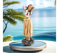 PORFOYO Coche de bailarina hawaiana, figura de coche divertida, figura de cabeza oscilante para coche, muñeca hawaiana para salpicadero, figura de coche, accesorio interior del coche, decoración
