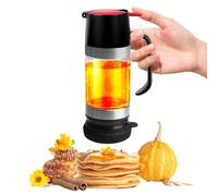 PORFOYO Dispensador De Miel De Cristal Antigoteo, De Miel Antigoteo, Dispensador De Cristal, De Para Almacenamiento Y Dispensación De Y Jarabe Juego(negro,300ml)