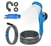 PORFOYO Ducha de camping con bomba, ducha portátil de camping con bomba de 12 V, ducha de camping con batería, ducha de camping de 12 V, ducha para coche, ducha para camping, senderismo, jardín, playa
