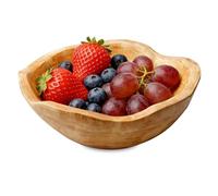 PORFOYO Frutero De Madera Natural: Cuenco De Madera Creativo Irregular, Estable Y Segura, Cuenco De Maderas Natural Hecho a Mano Para Frutas, Ensaladas, Dulces Y Aperitivos (20-24 Cm)