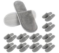 PORFOYO Juego de 10 zapatillas de hotel, zapatillas de invitados, zapatillas de hotel, pantuflas para invitados, para viajes, salón, casa, spa, hotel, 28 x 11 cm
