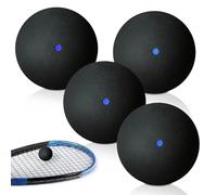 PORFOYO Juego de 4 pelotas de squash deportivas, pelotas de squash de goma, pelotas de squash deportivas para entrenamiento de competición de principiantes