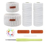 PORFOYO Juego De Ganchillo Para Principiantes,Juego De 2 Juego De Ganchillo Para Cestas,Cestas Decorativas De Ganchillo Para Crochet,Aprende A Tejer A crochet,Lnicio