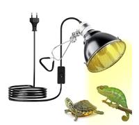 PORFOYO - Lámpara calefactora para reptiles, terrario, casquillo de cerámica, 220-230V UVA/UVB para tortugas, lagartos, serpientes, ranas, terrarios, acuarios